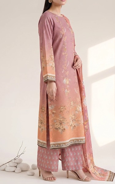 Adans Libas Tea Pink Lawn Suit | Pakistani Lawn Dress in USA- Image 2