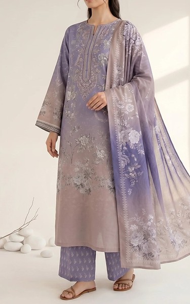 Adans Libas Soft Purple Lawn Suit | Pakistani Lawn Dress in USA- Image 1