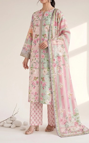 Adans Libas Light Pink Lawn Suit | Pakistani Lawn Dress in USA- Image 1