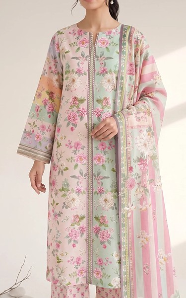 Adans Libas Light Pink Lawn Suit | Pakistani Lawn Dress in USA- Image 2