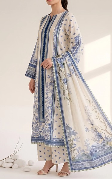 Adans Libas Off-white Lawn Suit | Pakistani Lawn Dress in USA- Image 2