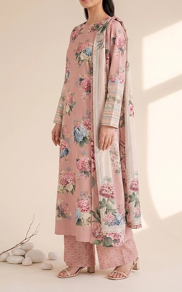 Adans Libas Oyster Pink Lawn Suit | Pakistani Lawn Dress in USA- Image 2