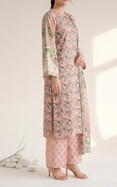 Adans Libas Pink/Green Lawn Suit | Pakistani Lawn Dress in USA- Image 2