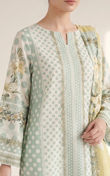Adans Libas Light Turquoise Lawn Suit | Pakistani Lawn Dress in USA- Image 2