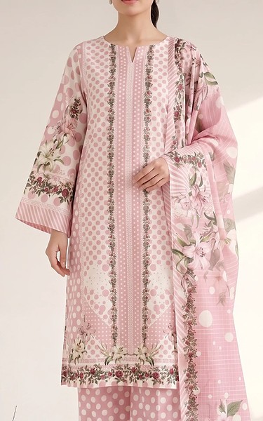Adans Libas Pink Lawn Suit | Pakistani Lawn Dress in USA- Image 1