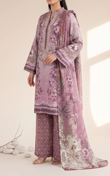 Adans Libas Tea Pink Lawn Suit | Pakistani Lawn Dress in USA- Image 1