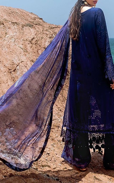 Afsanah Navy Blue Lawn Suit | Pakistani Lawn Dress in USA- Image 2