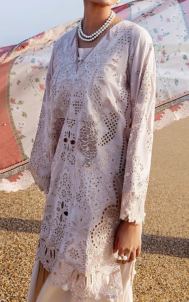 Afsanah Off White Lawn Suit | Pakistani Lawn Dress in USA- Image 2
