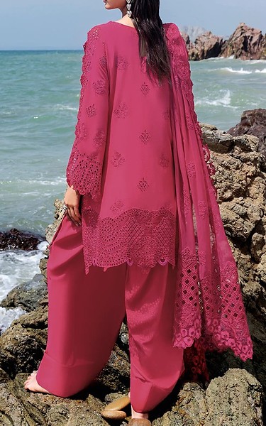 Afsanah Dark Pink Lawn Suit | Pakistani Lawn Dress in USA- Image 2