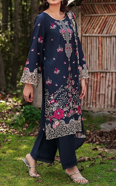 Afsanah Navy Blue Lawn Suit | Pakistani Lawn Dress in USA- Image 2
