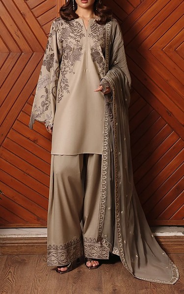 Afsanah Beige Lawn Suit | Pakistani Lawn Dress in USA- Image 1