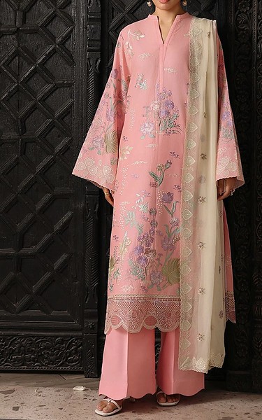 Afsanah Light Pink Lawn Suit | Pakistani Lawn Dress in USA- Image 1