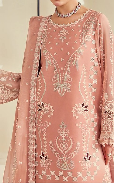 Alizeh Peach Chiffon Suit | Pakistani Embroidered Chiffon Dresses USA- Image 2