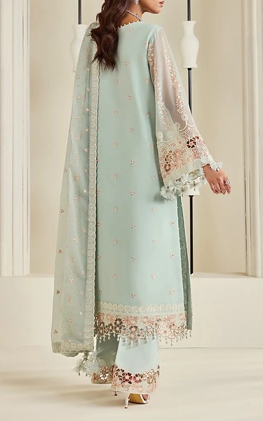 Alizeh Light Turquoise Chiffon Suit | Pakistani Embroidered Chiffon Dresses USA- Image 2