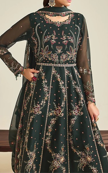 Alizeh Black Chiffon Suit | Pakistani Embroidered Chiffon Dresses USA- Image 3