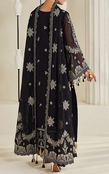 Alizeh Black Chiffon Suit | Pakistani Embroidered Chiffon Dresses USA- Image 2