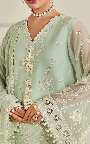 Alizeh Mint Green Chiffon Suit | Pakistani Embroidered Chiffon Dresses USA- Image 2