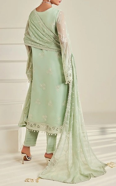 Alizeh Mint Green Chiffon Suit | Pakistani Embroidered Chiffon Dresses USA- Image 3