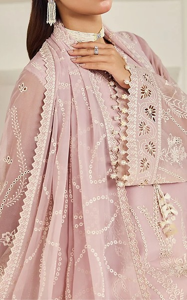 Alizeh Skin Chiffon Suit | Pakistani Embroidered Chiffon Dresses USA- Image 3