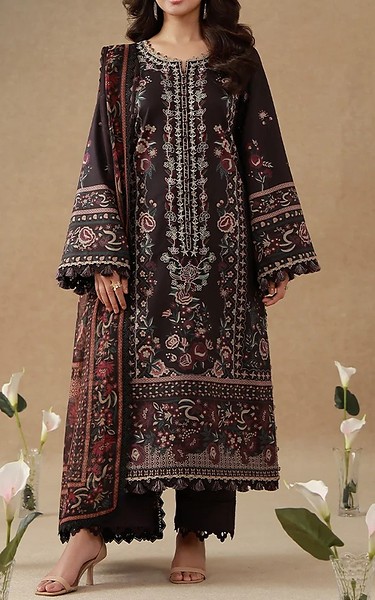 Asim Jofa Chocolate Cambric Suit | Pakistani Winter Dresses in USA- Image 1