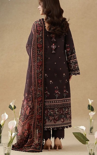 Asim Jofa Chocolate Cambric Suit | Pakistani Winter Dresses in USA- Image 2