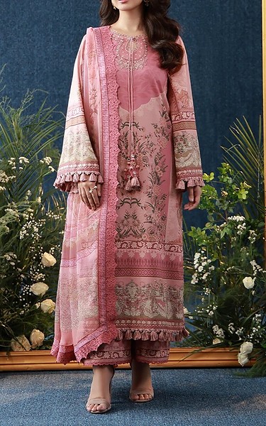 Asim Jofa Pink Cambric Suit | Pakistani Winter Dresses in USA- Image 1