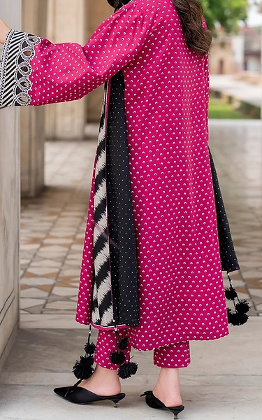 Baroque Cerise Pink Viscose Suit | Pakistani Winter Dresses in USA- Image 2