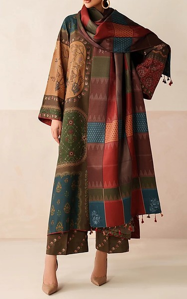 Baroque Multi Viscose Suit | Pakistani Winter Dresses in USA- Image 1