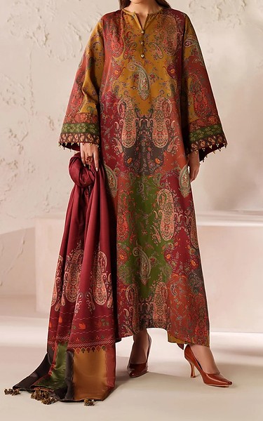 Baroque Multi Viscose Suit | Pakistani Winter Dresses in USA- Image 1