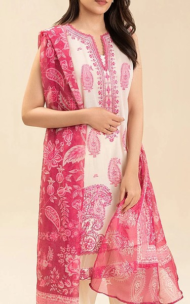 Beechtree Off White Jacquard Suit | Pakistani Lawn Dress in USA- Image 1