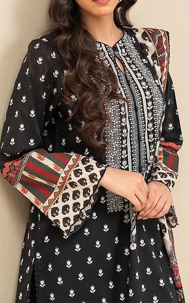 Beechtree Black Lawn Suit | Pakistani Lawn Dress in USA- Image 1