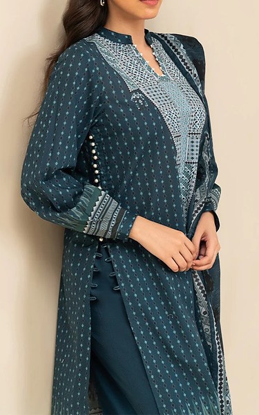 Beechtree Teal Lawn Suit | Pakistani Lawn Dress in USA- Image 1