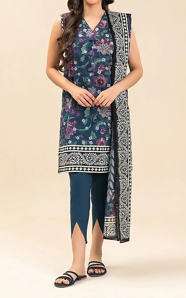 Beechtree Denim Blue Lawn Suit | Pakistani Lawn Dress in USA- Image 1