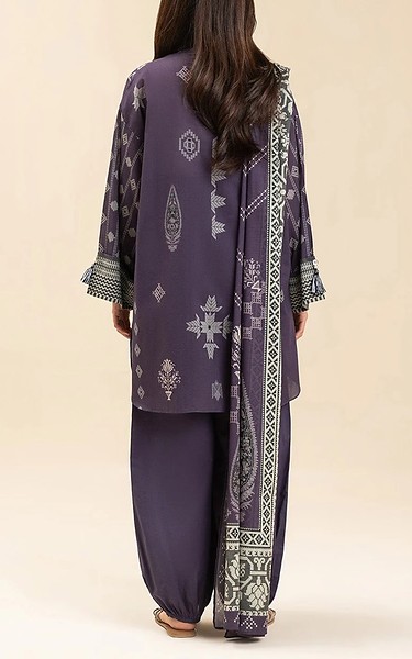 Beechtree Plum Lawn Suit | Pakistani Lawn Dress in USA- Image 2