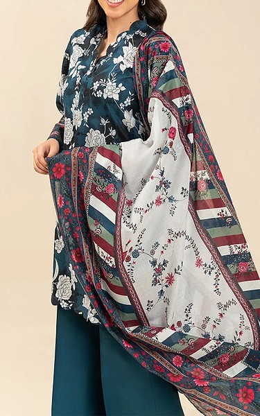 Beechtree Teal Lawn Suit | Pakistani Lawn Dress in USA- Image 1