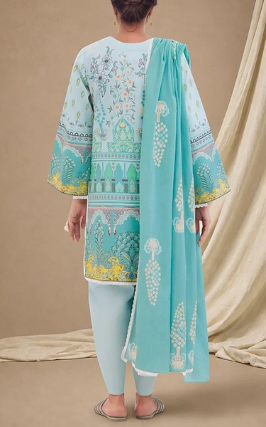 Bonanza Light Blue Lawn Suit | Pakistani Lawn Dress in USA- Image 2