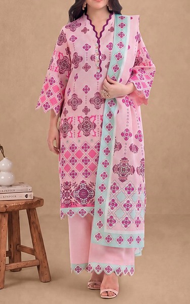Bonanza Pink Lawn Suit | Pakistani Lawn Dress in USA- Image 1