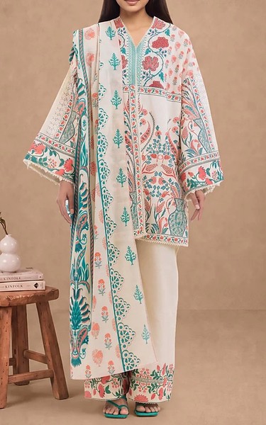 Bonanza Off White Lawn Suit | Pakistani Lawn Dress in USA- Image 1