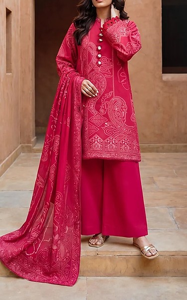 Bonanza Red Jacquard Suit | Pakistani Winter Dresses in USA- Image 2