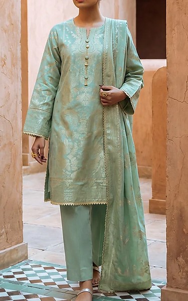 Bonanza Mint Green Jacquard Suit | Pakistani Winter Dresses in USA- Image 1