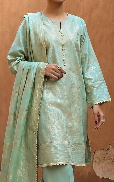 Bonanza Mint Green Jacquard Suit | Pakistani Winter Dresses in USA- Image 2