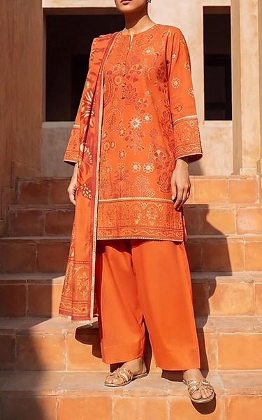 Bonanza Rust Jacquard Suit | Pakistani Winter Dresses in USA- Image 1