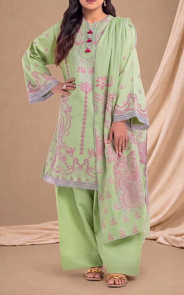 Bonanza Light Green Jacquard Suit | Pakistani Lawn Dress in USA- Image 1
