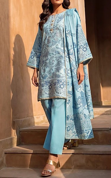 Bonanza Blue Jacquard Suit | Pakistani Winter Dresses in USA- Image 1