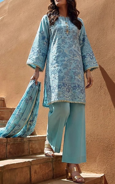 Bonanza Blue Jacquard Suit | Pakistani Winter Dresses in USA- Image 2