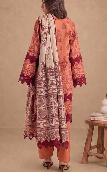 Bonanza Coral Jacquard Suit | Pakistani Lawn Dress in USA- Image 2