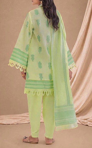 Bonanza Pale Yellow Jacquard Suit | Pakistani Lawn Dress in USA- Image 2