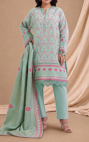 Bonanza Pale Blue Jacquard Suit | Pakistani Lawn Dress in USA- Image 1