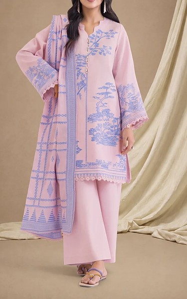 Bonanza Pink Pearl Jacquard Suit | Pakistani Lawn Dress in USA- Image 1