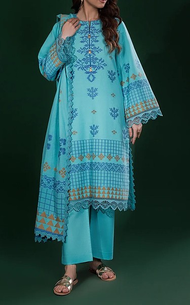 Bonanza Aqua Jacquard Suit | Pakistani Winter Dresses in USA- Image 1